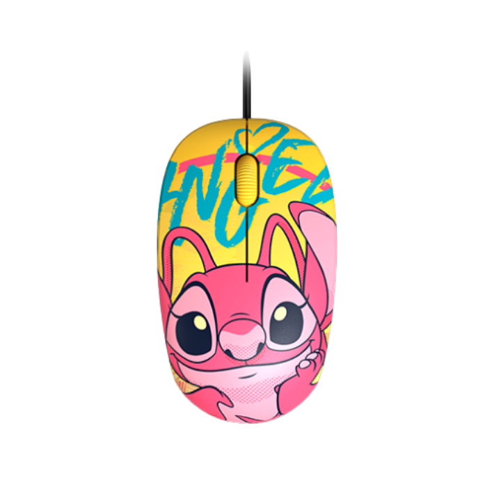 Mouse alámbrico Xtech 1200 DPI XTM-D406S amarillo Disney Stich