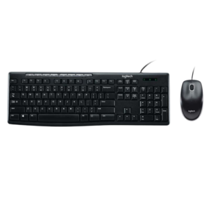 Teclado y mouse alámbrico Logitech MK200 USB Negro Español