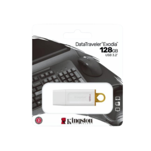 Memoria Kingston Datatraveler Exodia KC-U2G128-5R Gen 1 128GB USB 3.2 Gen 1 blanco