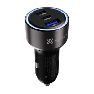 Cargador para carro triple  Klip Xtreme KCC-060 2 x USB-C / 1 x USB-A 60W