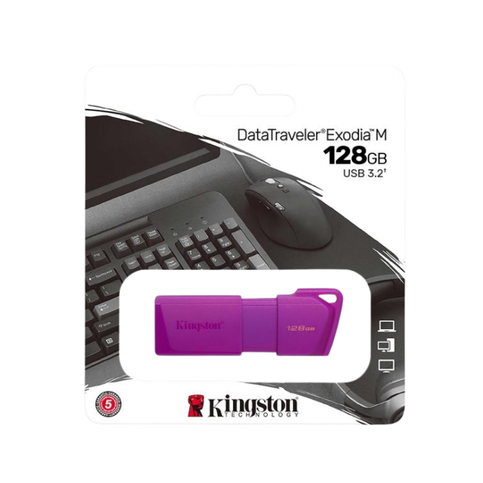 Memoria USB 3.2 Gen 2 Kingston KC-U2L128-7LP 128GB purpura neon