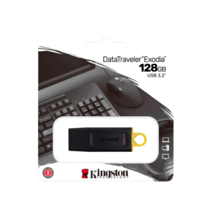 Memoria USB 3.2 Gen 1 Kingston DataTraveler Exodia DTX 128GB negro y amarillo