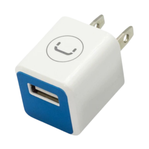 Cargador de pared Unno Tekno PW5051WT USB 1,0A/5V blanco y azul