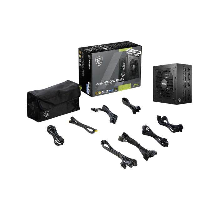 Fuente de poder MSI MPG A750GL PCIE5 80 Plus Gold - Imagen 6