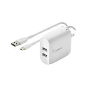 Cargador de pared Belkin WCE001dq1MWH 24W 2 x USB-A