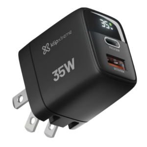 Cargador de pared dual Klip Xtreme PowerWall 35 KMC-250 USB-C / USB-A 35W negro